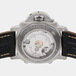 Panerai Black Titanium Luminor Manual Winding Men's Wristwatch 47 mm