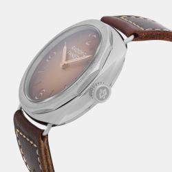 Panerai Brown Stainless Steel Radiomir 3 Days PAM00687 Manual Winding Men's Wristwatch 47mm