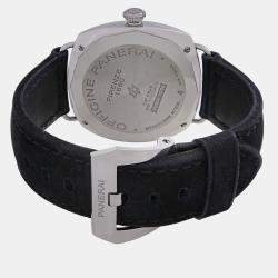 Panerai Black Stainless Steel Radiomir Black Seal  PAM00380 Manual Winding Men's Wristwatch 44mm