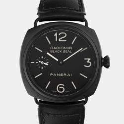 Panerai Black Ceramic Radiomir Black Seal PAM00292  Manual Winding Men's Wristwatch 45mm