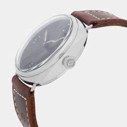 Panerai Black Stainless Steel Radiomir Manual Winding Men's Wristwatch 47 mm