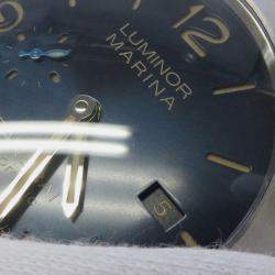 Panerai Blue Stainless Steel Luminor Marina PAM01058 Automatic Men's Wristwatch 44 mm