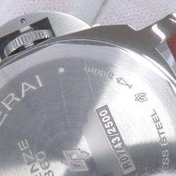 Panerai Black Stainless Steel Luminor Marina PAM00005 Manual Winding Men's Wristwatch 44 mm