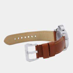 Panerai Black Stainless Steel Luminor Marina PAM00005 Manual Winding Men's Wristwatch 44 mm