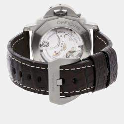 مملوكة مسبقًا ساعة يدوية بانيراي لومينور 1950 كرونو مونوبولسانت 8 أيام جي إم تي PAM 311 تعبئة يدوية رجالية 44 ملم