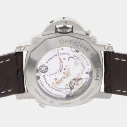 مملوكة مسبقًا ساعة يدوية بانيراي لومينور 1950 كرونو مونوبولسانت 8 أيام جي إم تي PAM 311 تعبئة يدوية رجالية 44 ملم