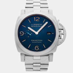 Pre-Owned Panerai Blue Dial  Luminor 1950 Automatic  Men's Watch 44 mm