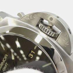 Panerai Black Stainless Steel Luminor PAM00329 Automatic Men's Wristwatch 44 mm