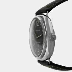 Panerai Black Stainless Steel Radiomir PAM 00753 Manual Winding Men's Wristwatch 45 mm