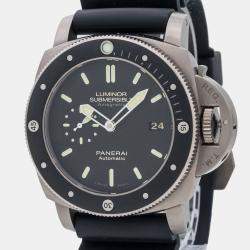 Panerai Black Titanium Luminor Submersible 1950 Automatic Men's Wristwatch 47 mm
