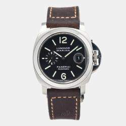Panerai Luminor Marina PAM00104 Black Dial Stainless Steel  Automatic Men's Wristwatch 44 mm