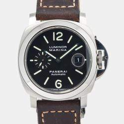 Panerai Luminor Marina PAM00104 Black Dial Stainless Steel  Automatic Men's Wristwatch 44 mm