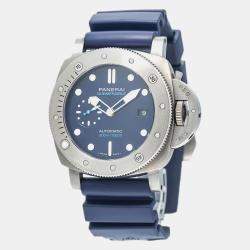 Panerai Blue Titanium Submersible PAM00692 Automatic Men's Wristwatch 47mm