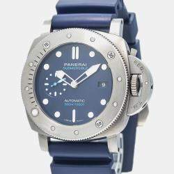 Panerai Blue Titanium Submersible PAM00692 Automatic Men's Wristwatch 47mm