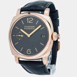 Panerai Black 18K Rose Gold Radiomir PAM00515 Manual Winding Men's Wristwatch 47mm
