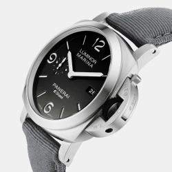 Panerai Black Stainless Steel Luminor Marina PAM01358 Automatic Men's Wristwatch 44mm