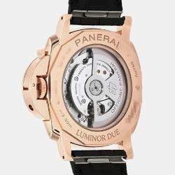 Panerai Cream 18K Rose Gold Luminor Due PAM01336 Men's Wristwatch 42mm