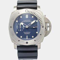 Panerai Luminor Submersible PAM00371 Automatic Blue Titanium Men's Wristwatch 47mm