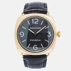 Panerai Radiomir PAM00231 Manual Winding Black 18K Rose Gold Men's Wristwatch 45 mm