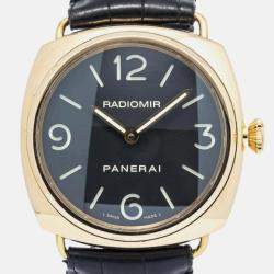 Panerai Radiomir PAM00231 Manual Winding Black 18K Rose Gold Men's Wristwatch 45 mm
