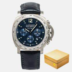 Panerai Luminor Daylight PAM00326 Automatic Titanium Blue Men's Wristwatch 44mm