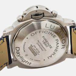 Panerai Luminor Daylight PAM00326 Automatic Titanium Blue Men's Wristwatch 44mm