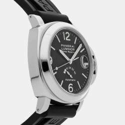 Pre Owned Panerai Luminor Power Reserve PAM00027 Automatic Black Stainless Steel Men’s Wristwatch 44mm