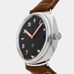Pre Owned Pre-Owned Panerai Radiomir California Date PAM 424 DATE Manual Winding Black Stainless Steel Men's Wristwatch 47 mm