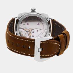 Pre Owned Pre-Owned Panerai Radiomir California Date PAM 424 DATE Manual Winding Black Stainless Steel Men's Wristwatch 47 mm