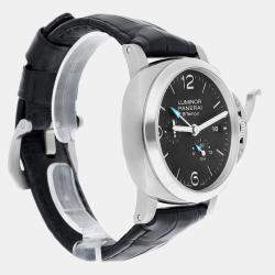 Pre Owned Panerai Luminor PAM01360 Automatic Black Stainless Steel Men's Wristwatch 44 mm