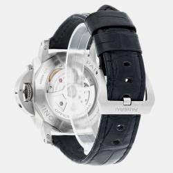 Pre Owned Panerai Luminor PAM01360 Automatic Black Stainless Steel Men's Wristwatch 44 mm