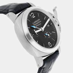 Pre Owned Panerai Luminor PAM01360 Automatic Black Stainless Steel Men's Wristwatch 44 mm