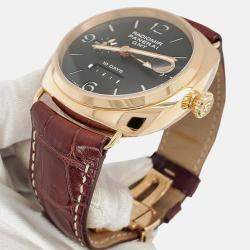 Pre Owned Panerai Radiomir PAM00273 Automatic Black 18K Rose Gold Men’s Wristwatch 45 mm