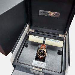 Pre Owned Panerai Radiomir PAM00273 Automatic Black 18K Rose Gold Men’s Wristwatch 45 mm