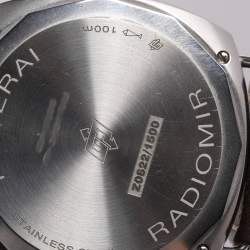 Pre Owned Panerai Beige Stainless Steel Radiomir PAM01350 Manual Winding Men's Wristwatch 44.5 mm