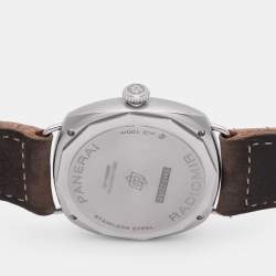 Pre Owned Panerai Beige Stainless Steel Radiomir PAM01350 Manual Winding Men's Wristwatch 44.5 mm