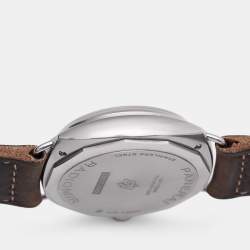 Pre Owned Panerai Beige Stainless Steel Radiomir PAM01350 Manual Winding Men's Wristwatch 44.5 mm