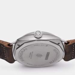 Pre Owned Panerai Beige Stainless Steel Radiomir PAM01350 Manual Winding Men's Wristwatch 44.5 mm