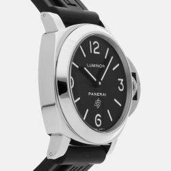 Pre Owned Panerai Luminor PAM00000 Manual Winding Black Stainless Steel Men’s Wristwatch 44 mm