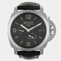 Pre Owned Panerai Luminor PAM00347 Automatic Black Stainless Steel Men's Wristwatch 45 mm