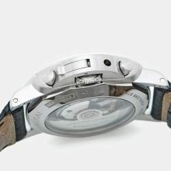 Pre Owned Paneral Luminor Flyback 1950 PAM00212 Stainless Steel Leather Men's Wristwatch 44 mm