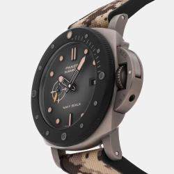 Pre Owned ساعة يد رجالية بانيراي سابميرسيبل نافاي سيلز بوتيك إكسكلوسيف PAM 1669 مستعملة