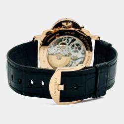 Pre Owned Panerai Luminor Due PAM00675 Automatic Gray 18k Rose Gold Men's Wristwatch 45 mm