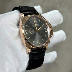 Pre Owned Panerai Luminor Due PAM00675 Automatic Gray 18k Rose Gold Men's Wristwatch 45 mm