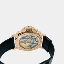 Pre Owned Panerai Luminor Due PAM00675 Automatic Gray 18k Rose Gold Men's Wristwatch 45 mm