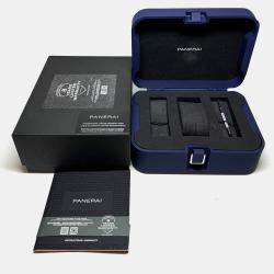 Pre Owned Pre-Owned Panerai Luminor Marina Verde Smeraldo eSteel PAM 1356 Automatic Green Stainless Steel Men's Wristwatch 44 mm