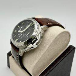 Pre Owned Panerai Luminor Chronograph PAM00072 Automatic Black Titanium Men's Wristwatch 40mm
