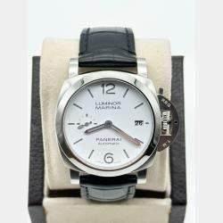 Pre Owned Panerai Luminor Quaranta PAM01271 Automatic White Stainless Steel Men's Wristwatch 40mm