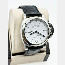 Pre Owned Panerai Luminor Quaranta PAM01271 Automatic White Stainless Steel Men's Wristwatch 40mm