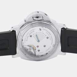 Pre Owned Panerai Luminor PAM00796 Manual Winding Black Stainless Steel Men's Wristwatch 44 mm